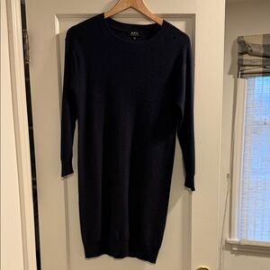 A.P.C. Men's Dark Blue Crewneck Sweater